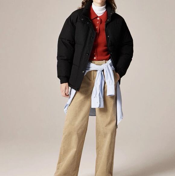 J. Crew Jackets & Blazers - J.Crew Signature Black Cozy Puffer Jacket PrimaLoft Filling Retro Sporty XXS